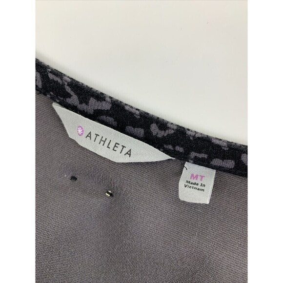 Athleta Shayla Sheath Dress Tank Gray 61173 Animal Floral Modal Cotton Med Tall - Picture 6 of 10